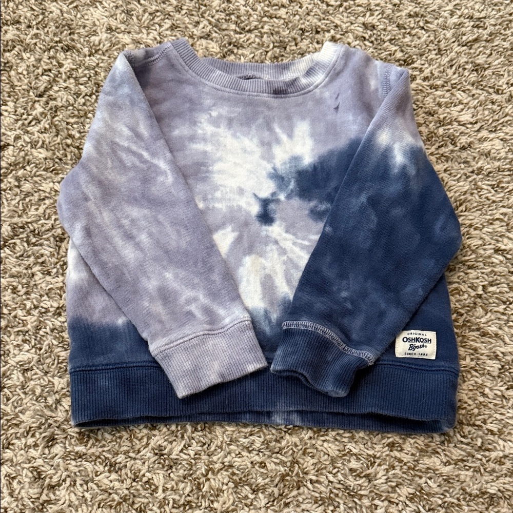 OshKosh B'gosh Kids Sweatshirt in Blue and White Tie-Dye